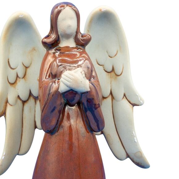 Rustic Vintage Large Ceramic Christmas Angel - Picture 2 of 5